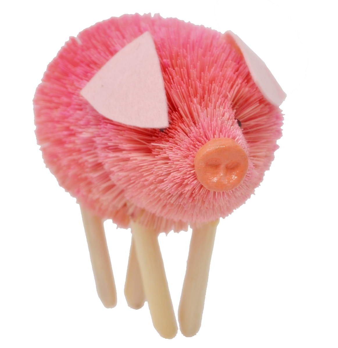 Brushart Bristle Brush Animal Pink Pig Standing 6